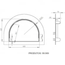 porta de forno a lenha de ferro fundido, igloo tampa de vidro modelo iglu grande. libaneza, pizza